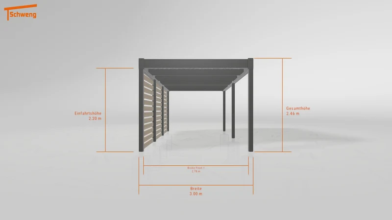 #DE Schweng Flachdachcarport C600 (ID bkj8vr)