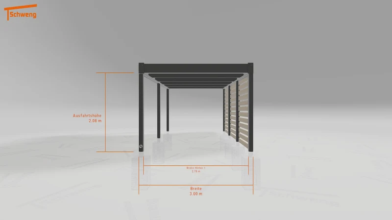 #DE Schweng Flachdachcarport C600 (ID bkj8vr)