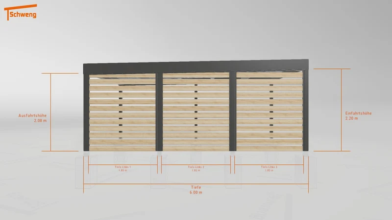 #DE Schweng Flachdachcarport C600 (ID bkj8vr)