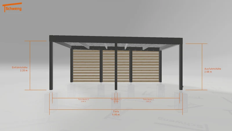 #DE Schweng Flachdachcarport C600 (ID bkj8vr)