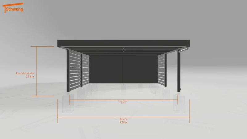 #DE Schweng Flachdachcarport C600+ (ID jjr38y) #MTG