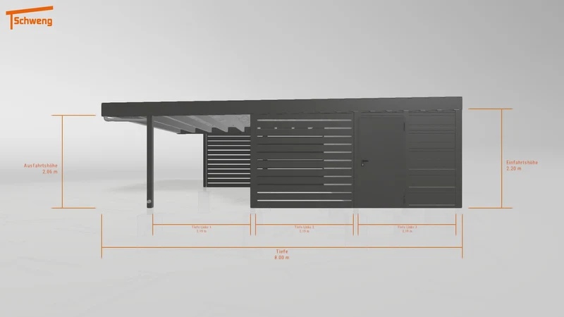 #DE Schweng Flachdachcarport C600+ (ID jjr38y) #MTG