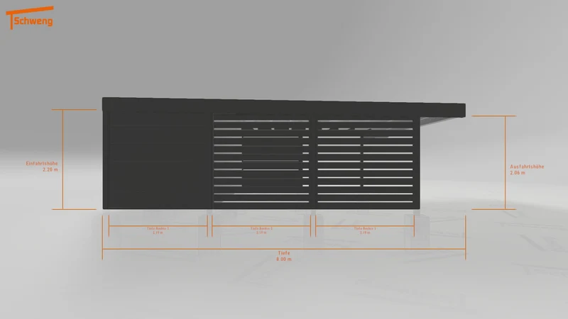 #DE Schweng Flachdachcarport C600+ (ID jjr38y) #MTG