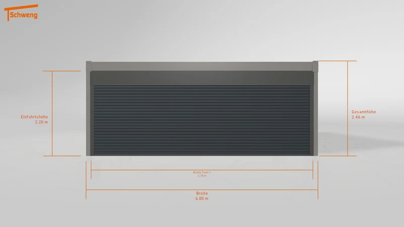 #DE Schweng Flachdachcarport C600+ (ID 775gb5)