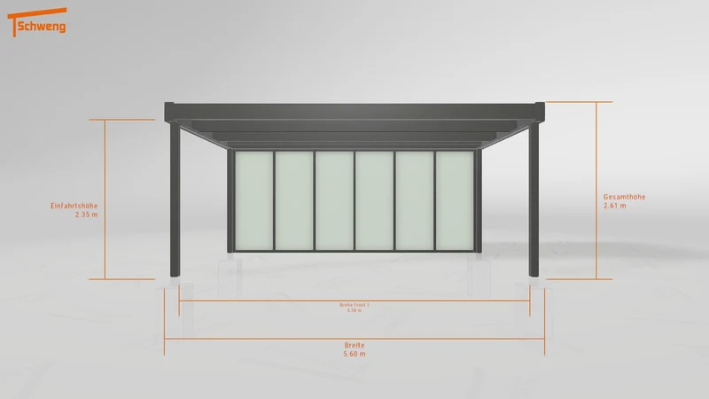 #DE Schweng Flachdachcarport C600 (ID 5m9dnr)