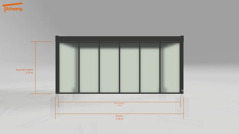 #DE Schweng Flachdachcarport C600 (ID 5m9dnr)