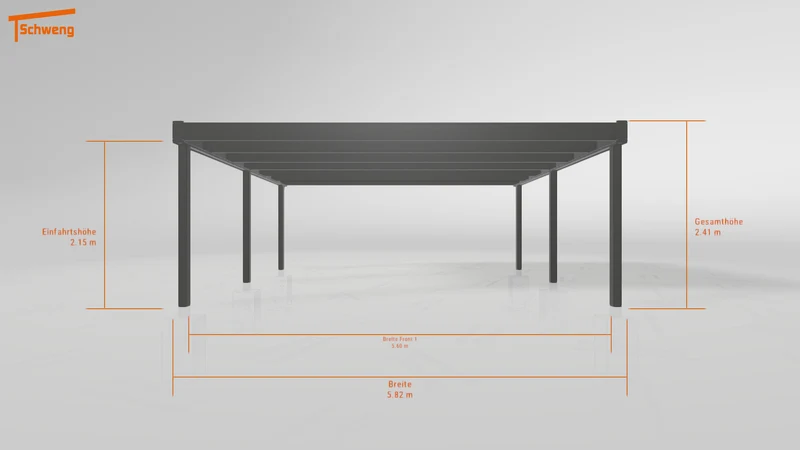 #DE Schweng Flachdachcarport C600 (ID k2rgqp)