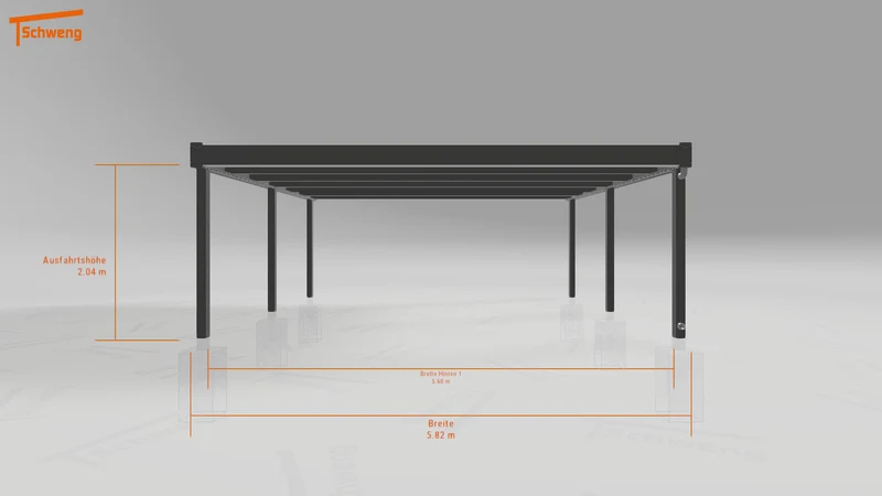 #DE Schweng Flachdachcarport C600 (ID k2rgqp)