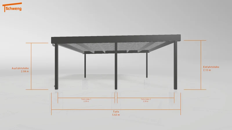 #DE Schweng Flachdachcarport C600 (ID k2rgqp)