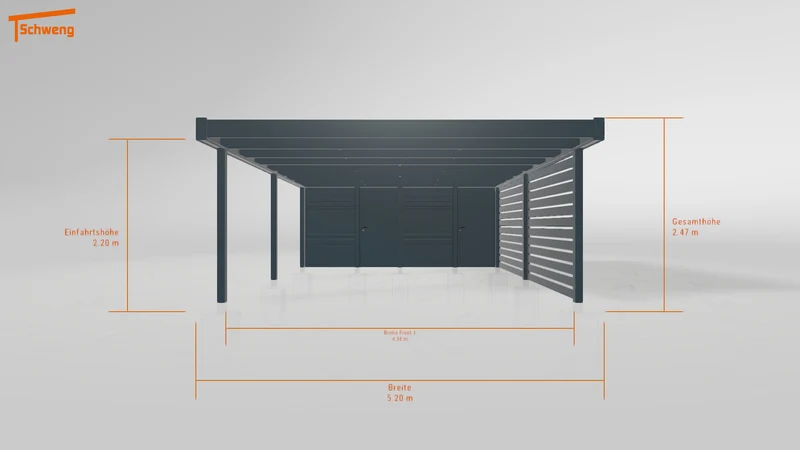 #DE Schweng Flachdachcarport C600 (ID jjrz77) #MTG