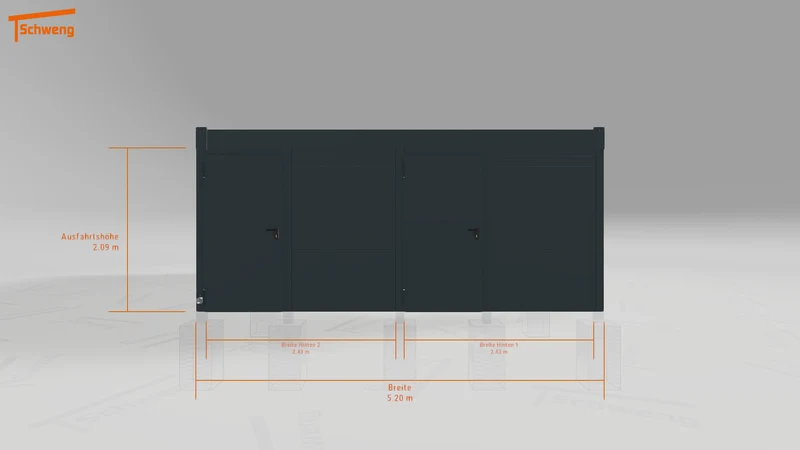 #DE Schweng Flachdachcarport C600 (ID jjrz77) #MTG