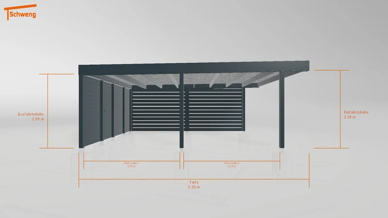 #DE Schweng Flachdachcarport C600 (ID jjrz77) #MTG