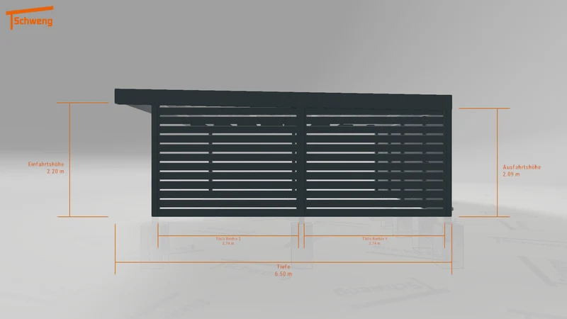 #DE Schweng Flachdachcarport C600 (ID jjrz77) #MTG