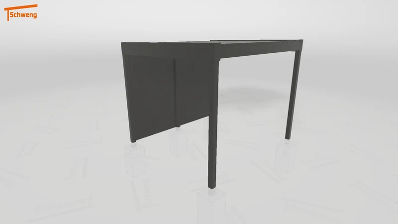 #DE Schweng Flachdachcarport C600 (ID 857dvx)