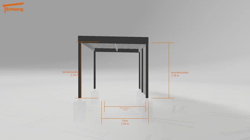 #DE Schweng Flachdachcarport C600 (ID 857dvx)