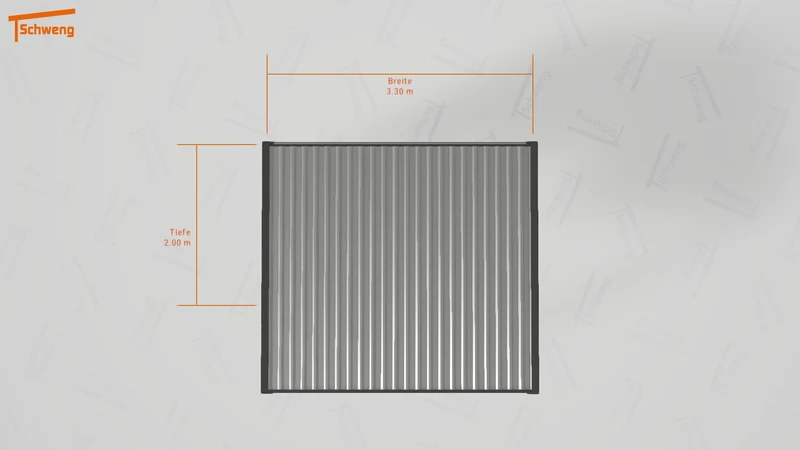 #DE Schweng Flachdachcarport C600 (ID 857dvx)