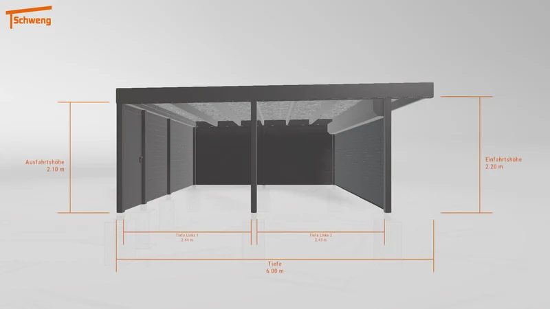 #DE Schweng Flachdachcarport C600+ (ID 775q5p) #MTG
