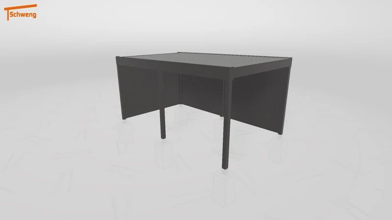 #DE Schweng Flachdachcarport C600 (ID mjr575)