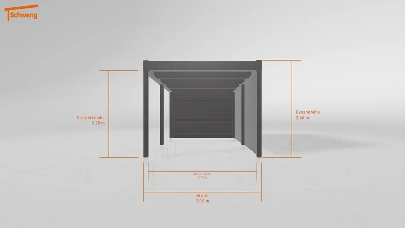 #DE Schweng Flachdachcarport C600 (ID mjr575)
