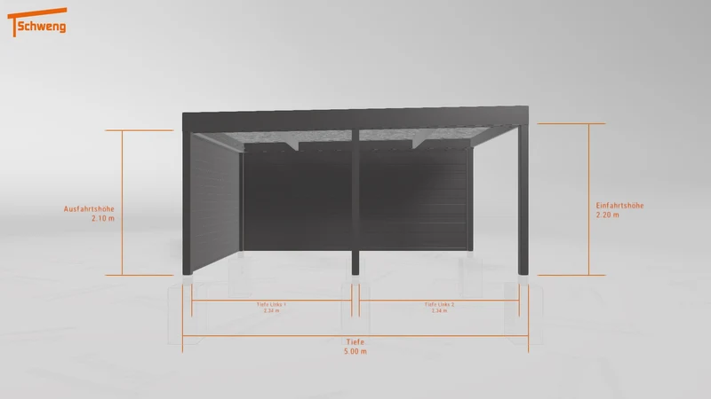 #DE Schweng Flachdachcarport C600 (ID mjr575)