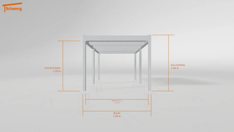 #DE Schweng Flachdachcarport C600 (ID k2rpgk)