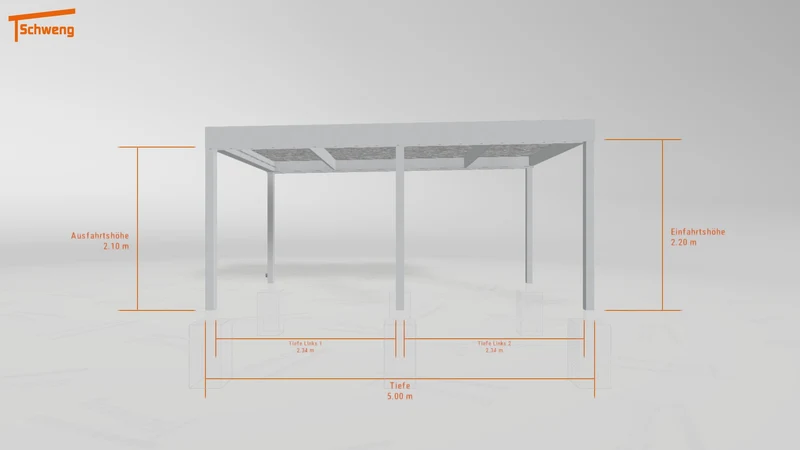 #DE Schweng Flachdachcarport C600 (ID k2rpgk)