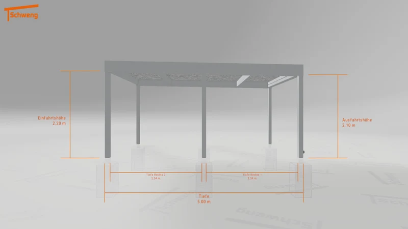 #DE Schweng Flachdachcarport C600 (ID k2rpgk)