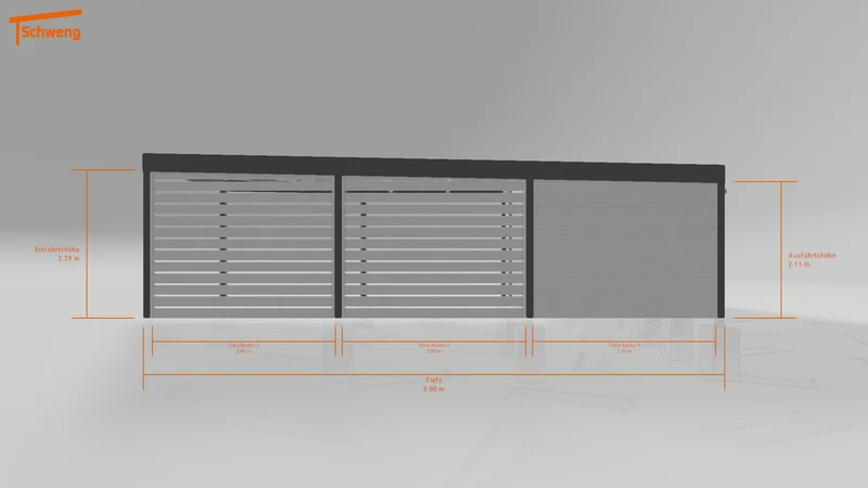#DE Schweng Flachdachcarport C600 (ID bkj593) #MTG
