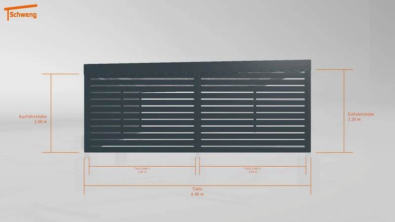 #DE Schweng Flachdachcarport C600+ (ID 775nq7) #MTG