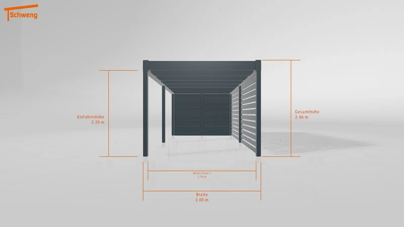 #DE Schweng Flachdachcarport C600+ (ID n54kd3) #MTG