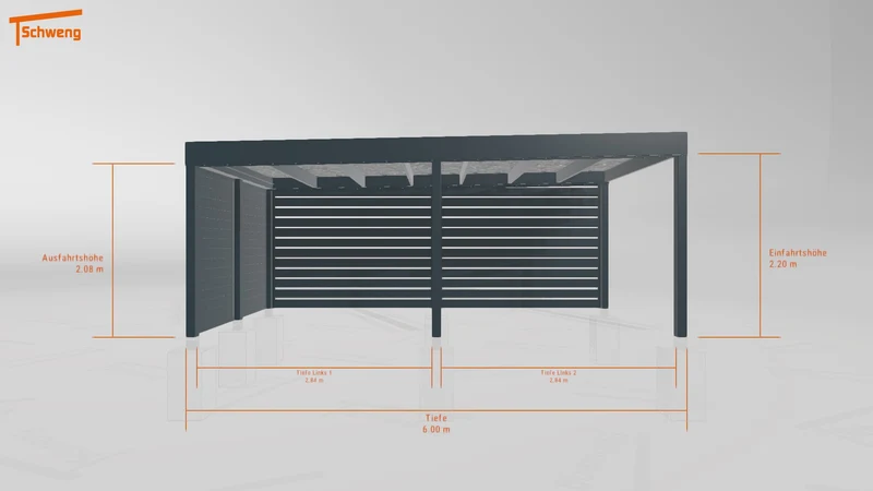 #DE Schweng Flachdachcarport C600+ (ID n54kd3) #MTG