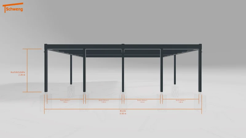 #DE Schweng Flachdachcarport C600 (ID x75283)