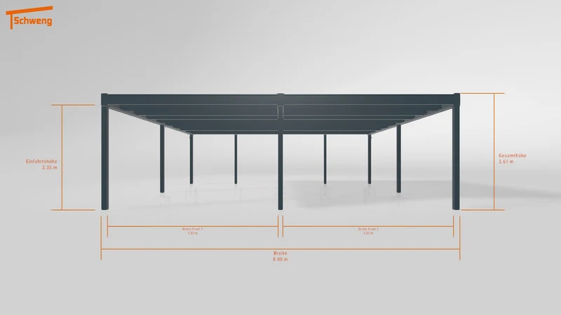 #DE Schweng Flachdachcarport C600 (ID qd25vp)