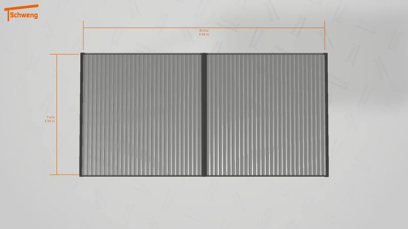 #DE Schweng Flachdachcarport C600 (ID 77mjkp)