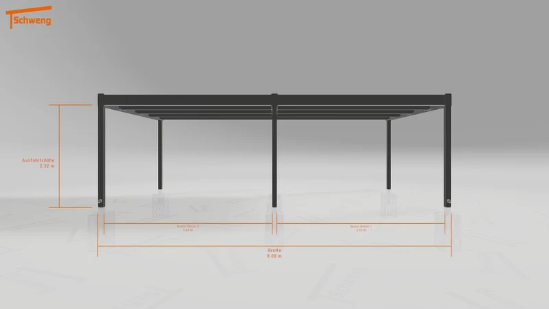 #DE Schweng Flachdachcarport C600 (ID ygnv9g)
