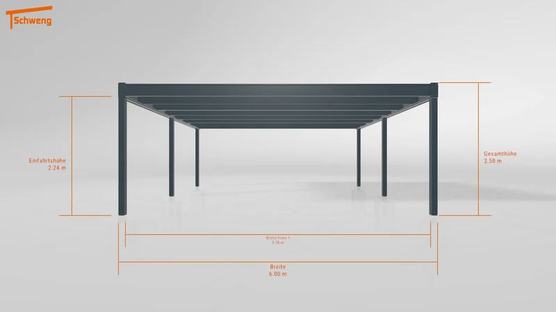 #DE Schweng Flachdachcarport C600+ (ID 775wjq) #MTG