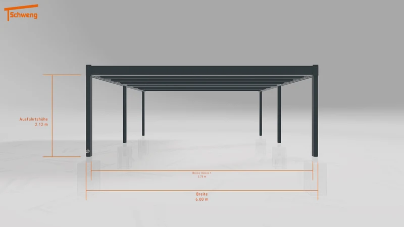 #DE Schweng Flachdachcarport C600+ (ID 775wjq) #MTG