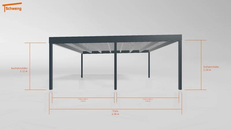 #DE Schweng Flachdachcarport C600+ (ID 775wjq) #MTG