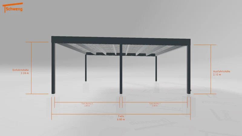 #DE Schweng Flachdachcarport C600+ (ID 775wjq) #MTG