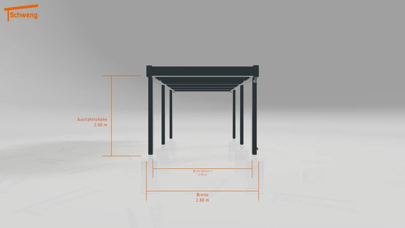 #DE Schweng Flachdachcarport C600 (ID g7pzx4)