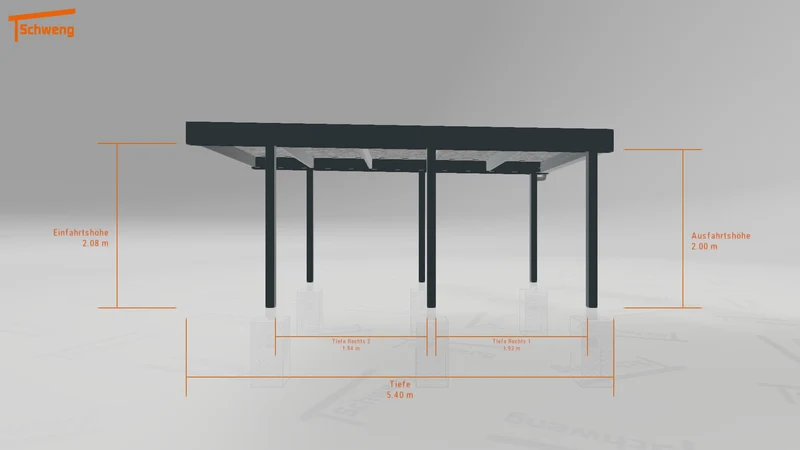 #DE Schweng Flachdachcarport C600 (ID g7pzx4)