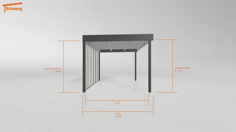 #DE Schweng Flachdachcarport C600 (ID 775g55) #MTG