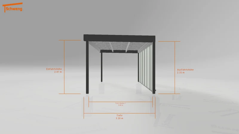 #DE Schweng Flachdachcarport C600 (ID 775g55) #MTG