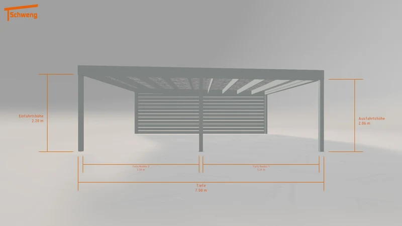 #DE Schweng Flachdachcarport C600 (ID g78n98)