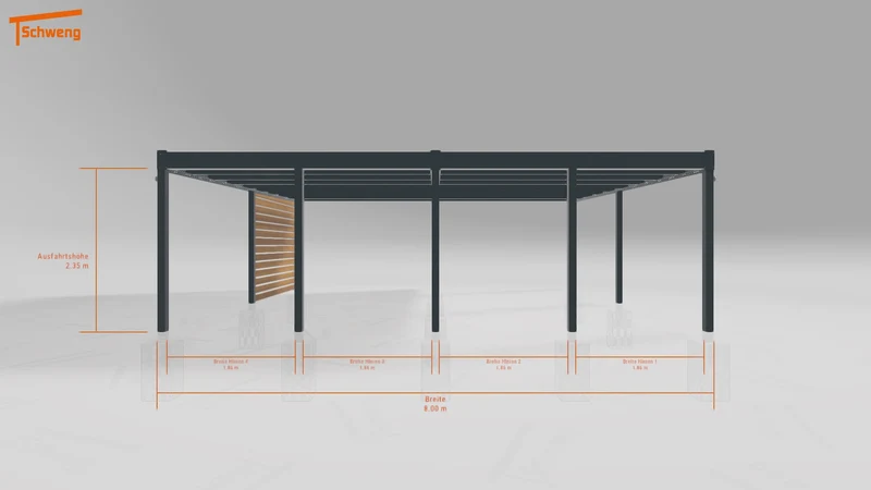 #DE Schweng Flachdachcarport C600 (ID bkj7q2)