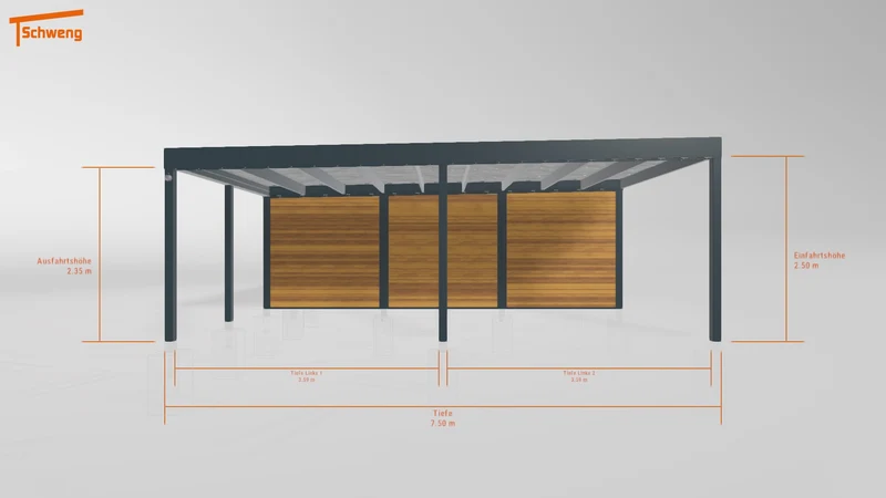 #DE Schweng Flachdachcarport C600 (ID bkj7q2)