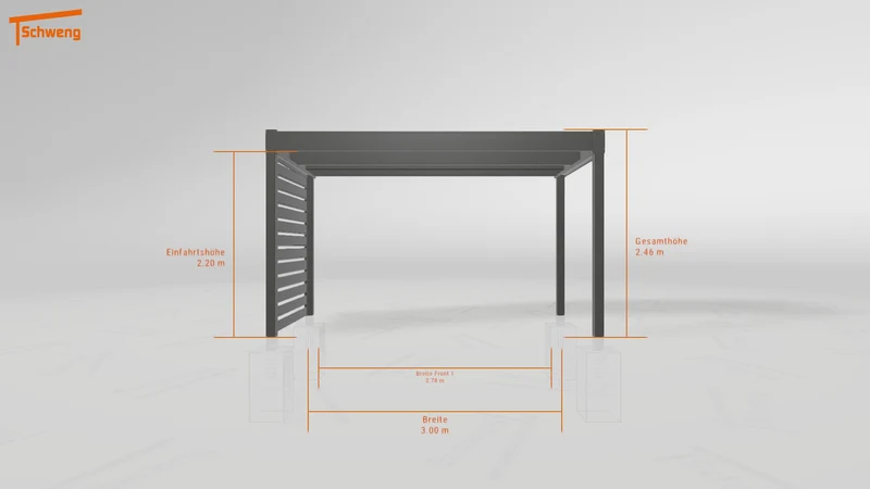 #DE Schweng Flachdachcarport C600 (ID yg72mv)