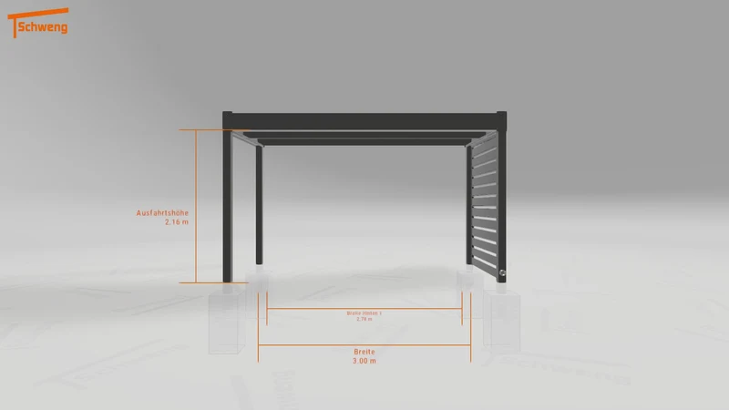 #DE Schweng Flachdachcarport C600 (ID yg72mv)