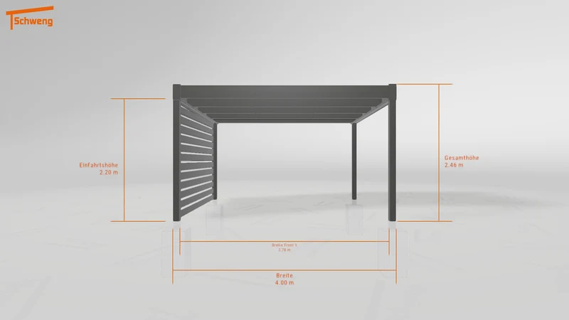 #DE Schweng Flachdachcarport C600 (ID 2qbk4b)