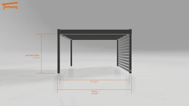 #DE Schweng Flachdachcarport C600 (ID 2qbk4b)